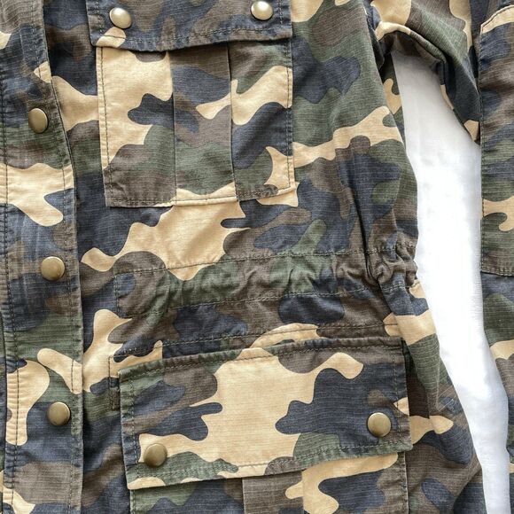 Gap Camo Utility Jacket Flap Pocket Military Full Zip Gorpcore Womens Medium - Picture 9 of 14